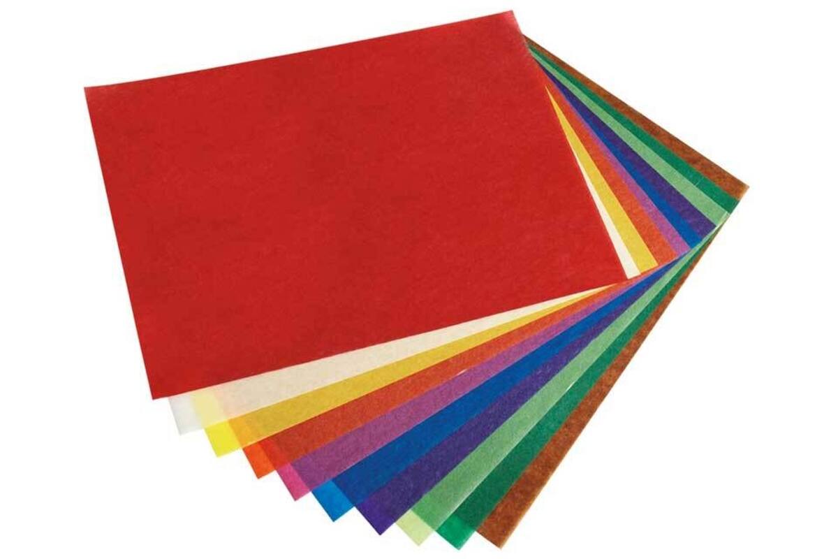 Vliegerpapier 70 x 100 cm 10 kleuren assorti, 10 vel