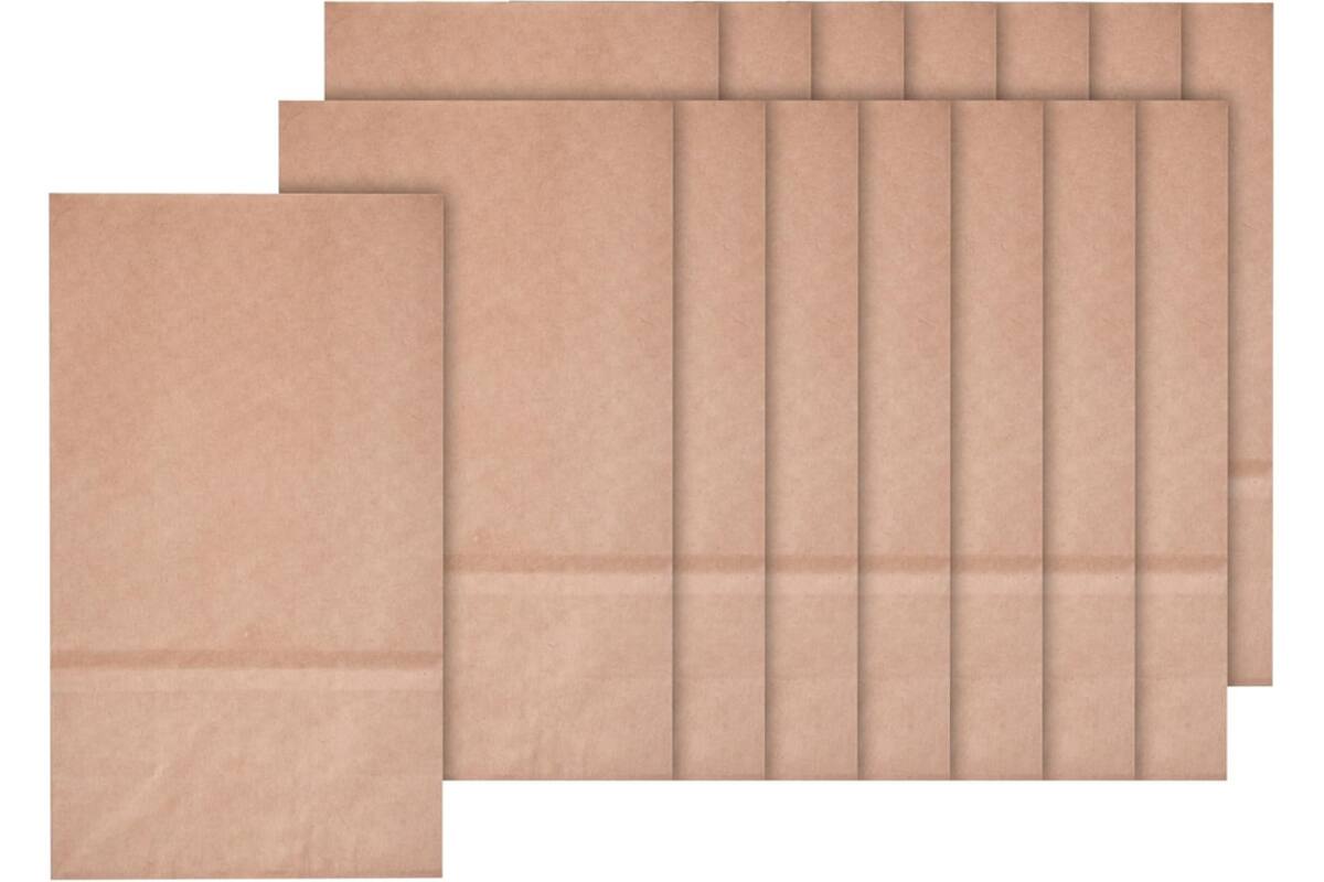 Blokbodemtasjes bruin 12 x 6 x 21 cm, 15 stuks