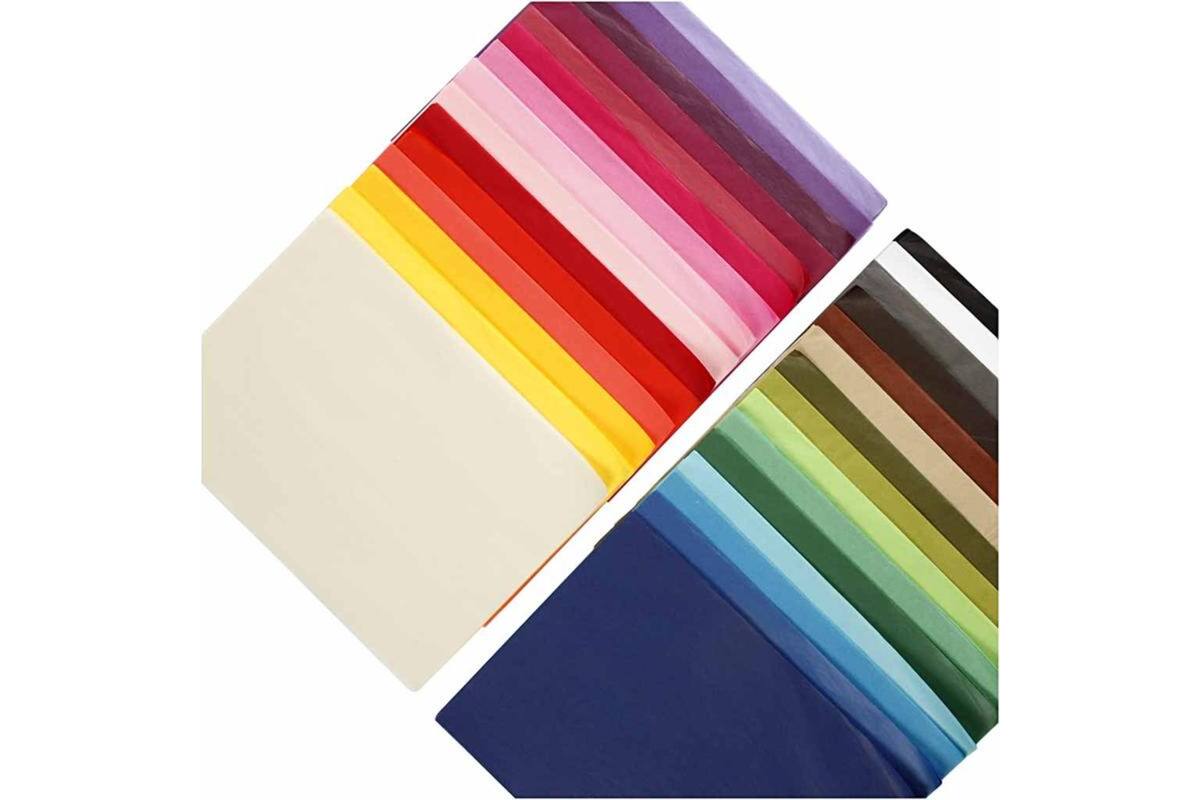 Zijdevloei 50 x 70 mm assorti, 250 vel