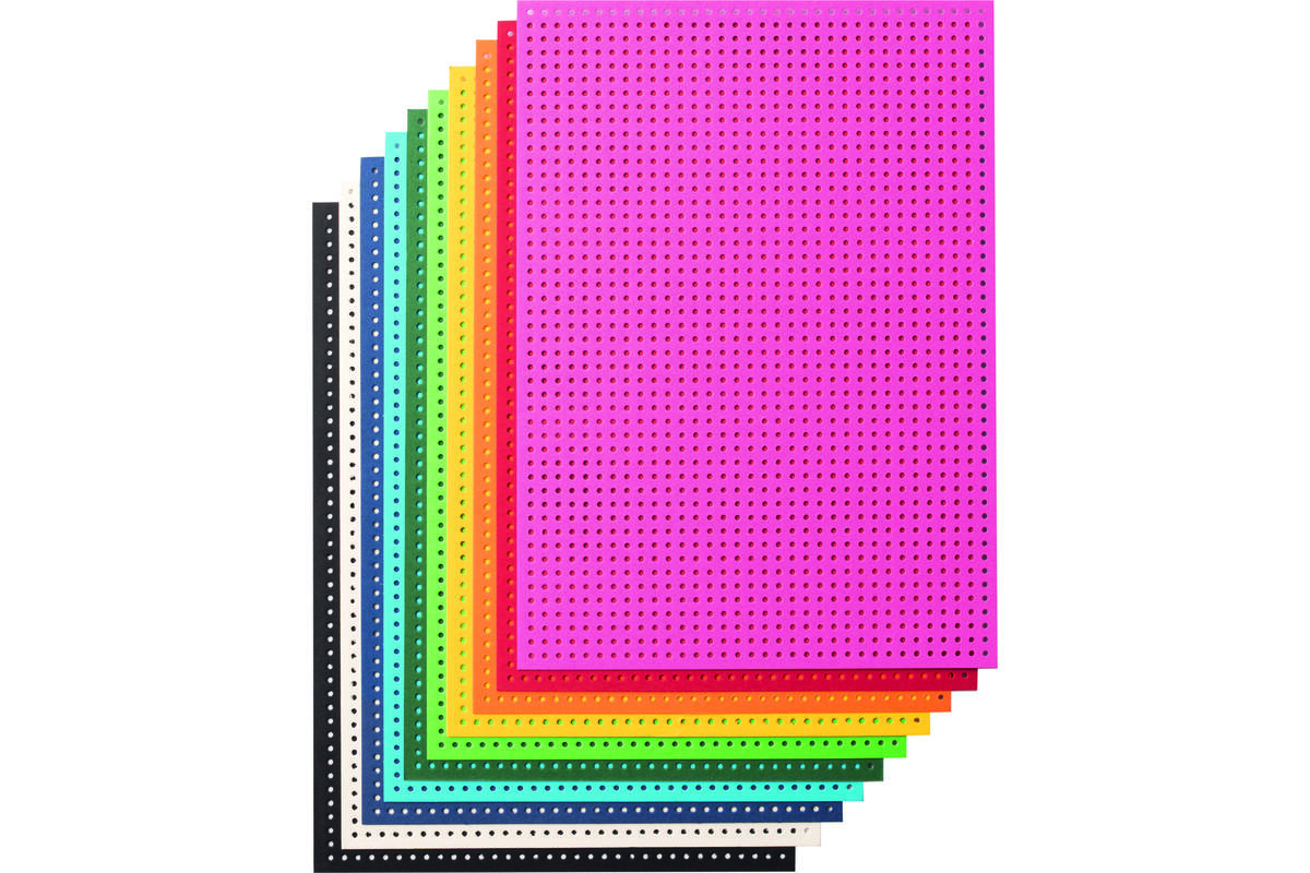 Borduurkarton 17,5 x 24,5 cm 10 kleuren, 40 vel