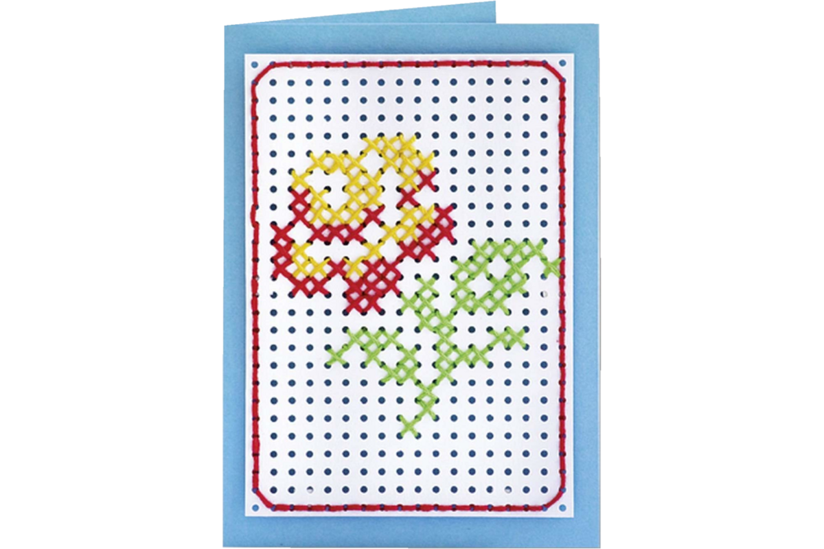 Borduurkarton 17,5 x 24,5 cm 10 kleuren, 40 vel