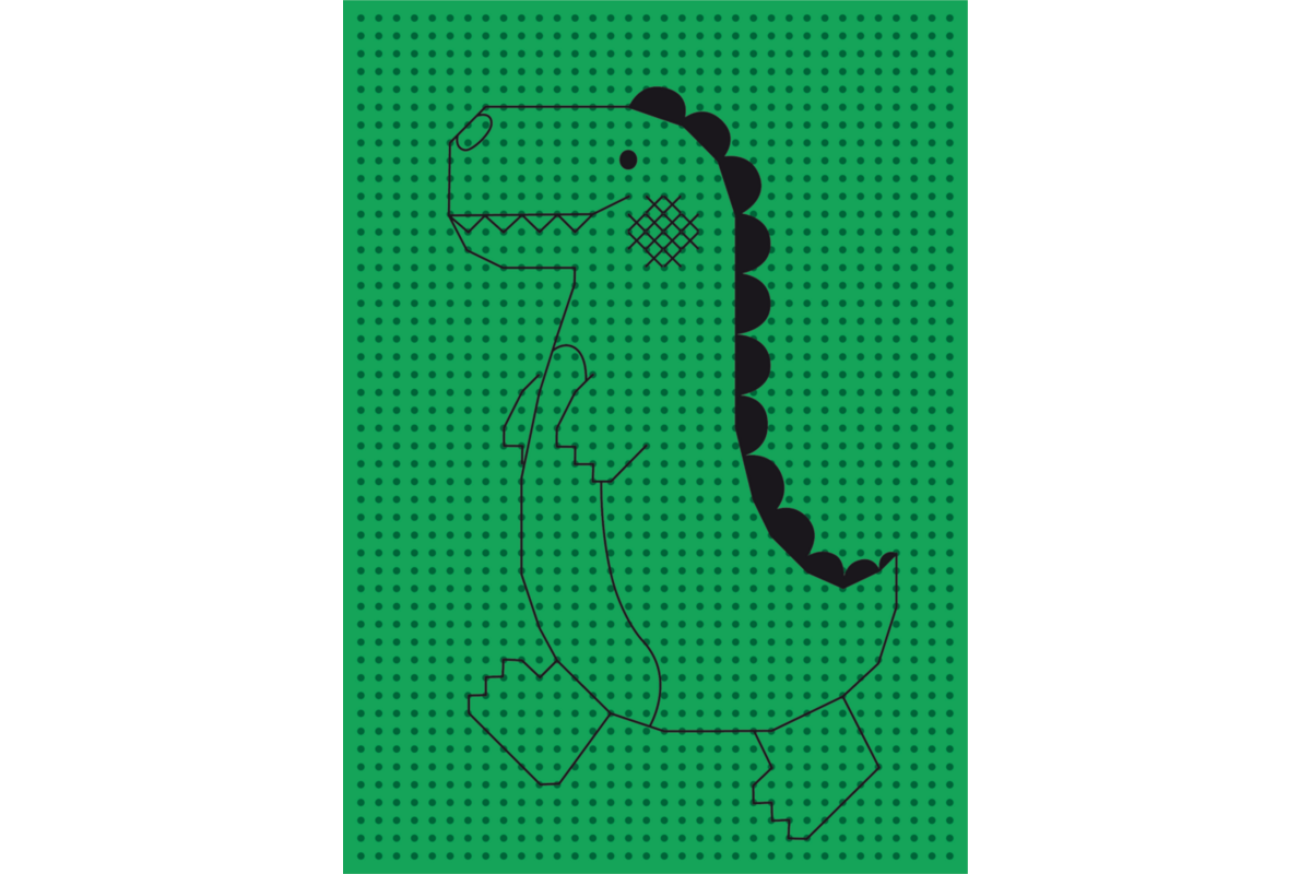 Borduurkarton 17,5 x 24,5 cm 10 kleuren, 40 vel bedrukt