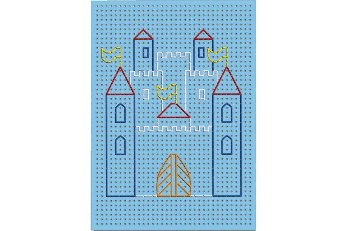 Borduurkarton 17,5 x 24,5 cm 10 kleuren, 40 vel bedrukt