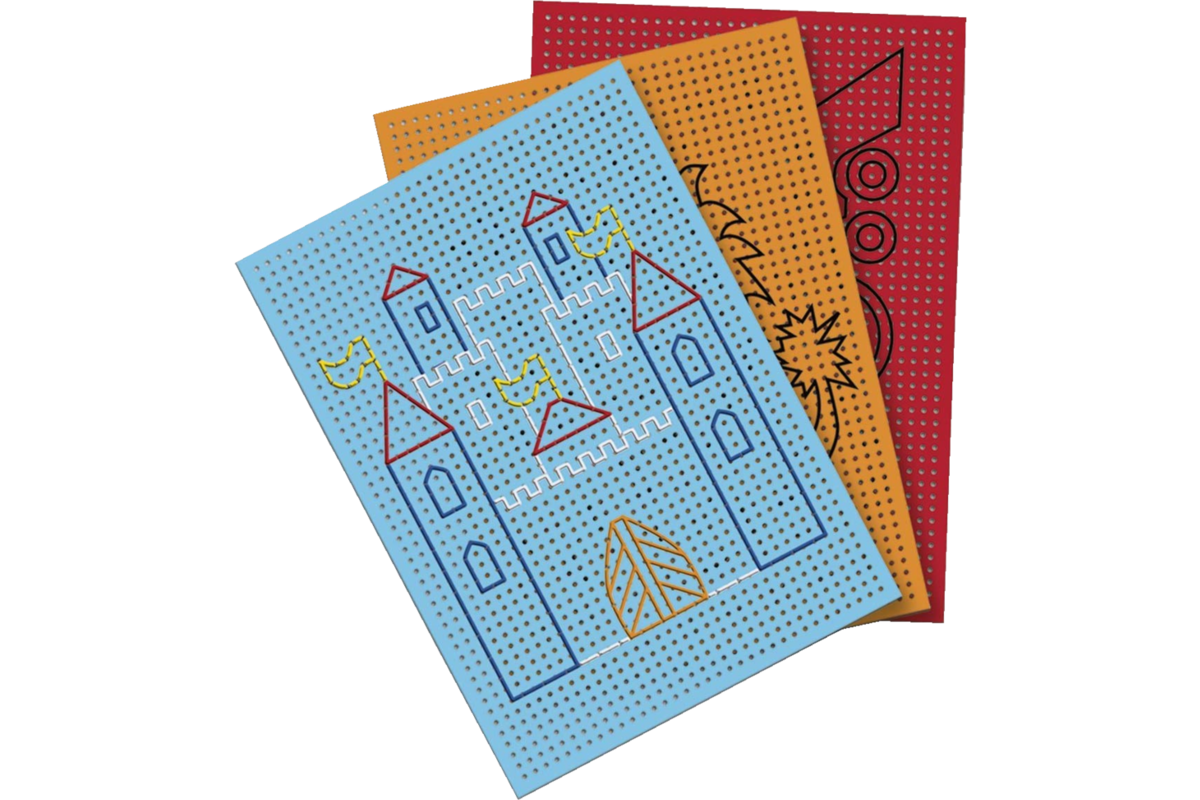 Borduurkarton 17,5 x 24,5 cm 10 kleuren, 40 vel bedrukt