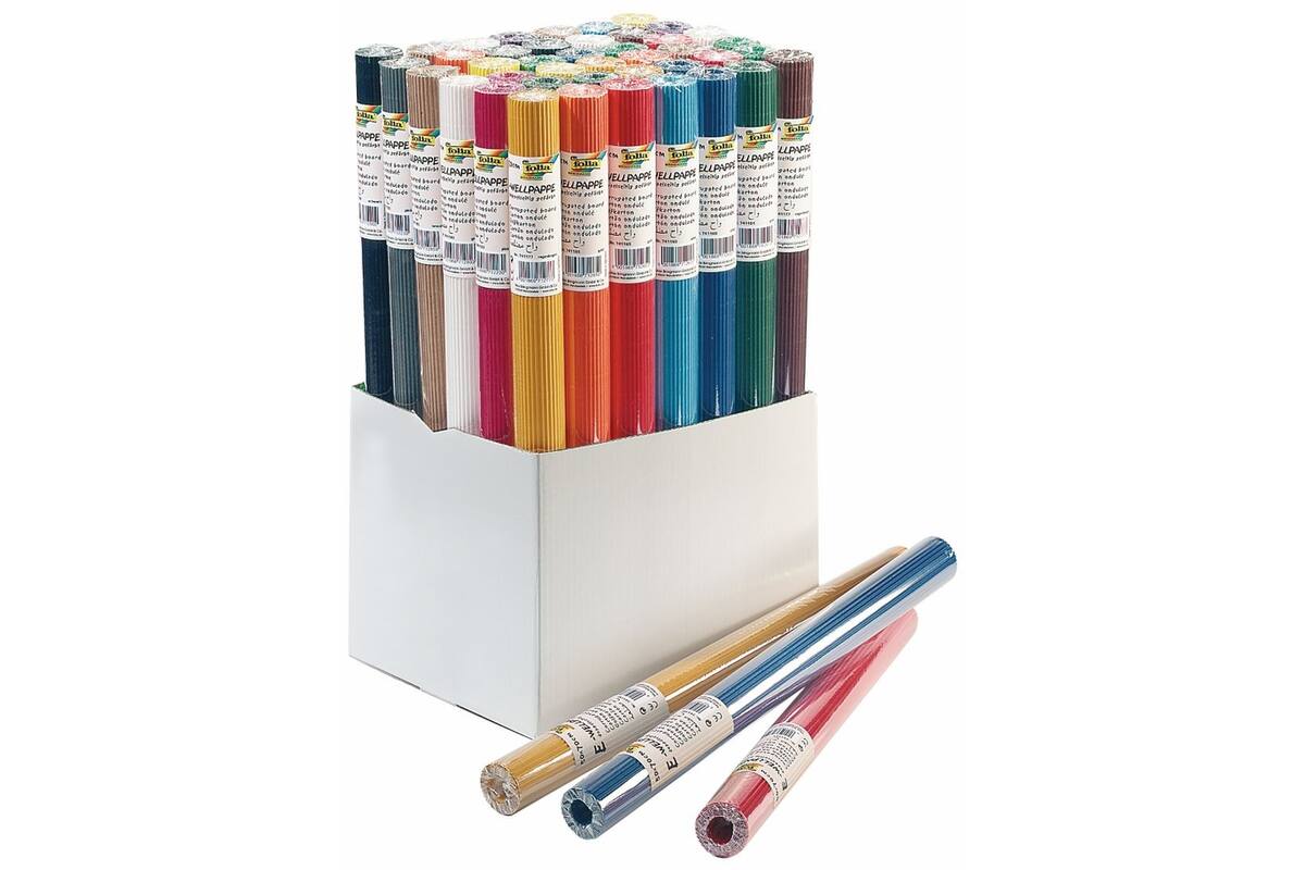 Ribbelkarton mini golf  50 x 70 cm assorti, 16 vel