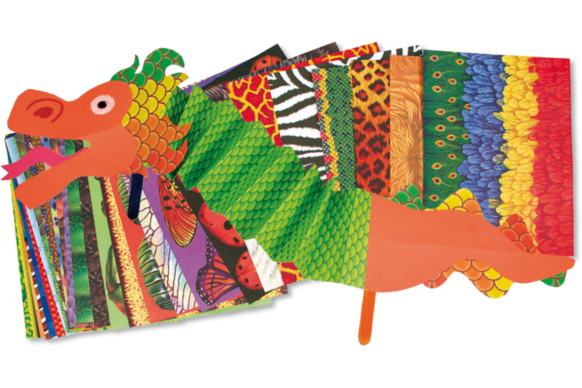 Designpapier dierenhuiden 22 x 28 cm, 96 vel