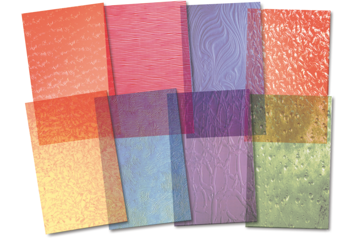 Vliegerpapier matglas assorti 14 x 22 cm, 24 vel