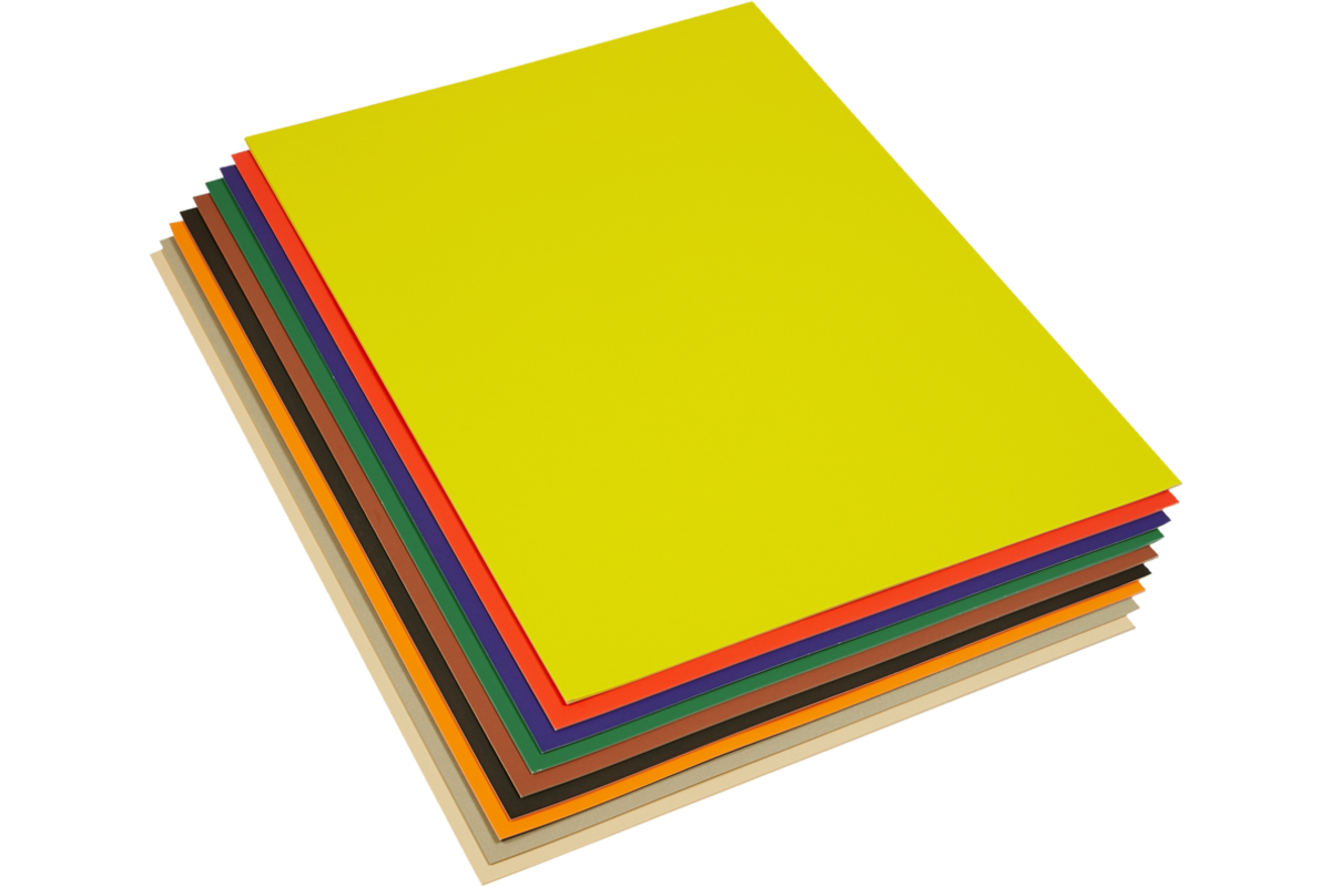 Etalagekarton 48 x 68 cm 30 vel 10 kleuren ass.