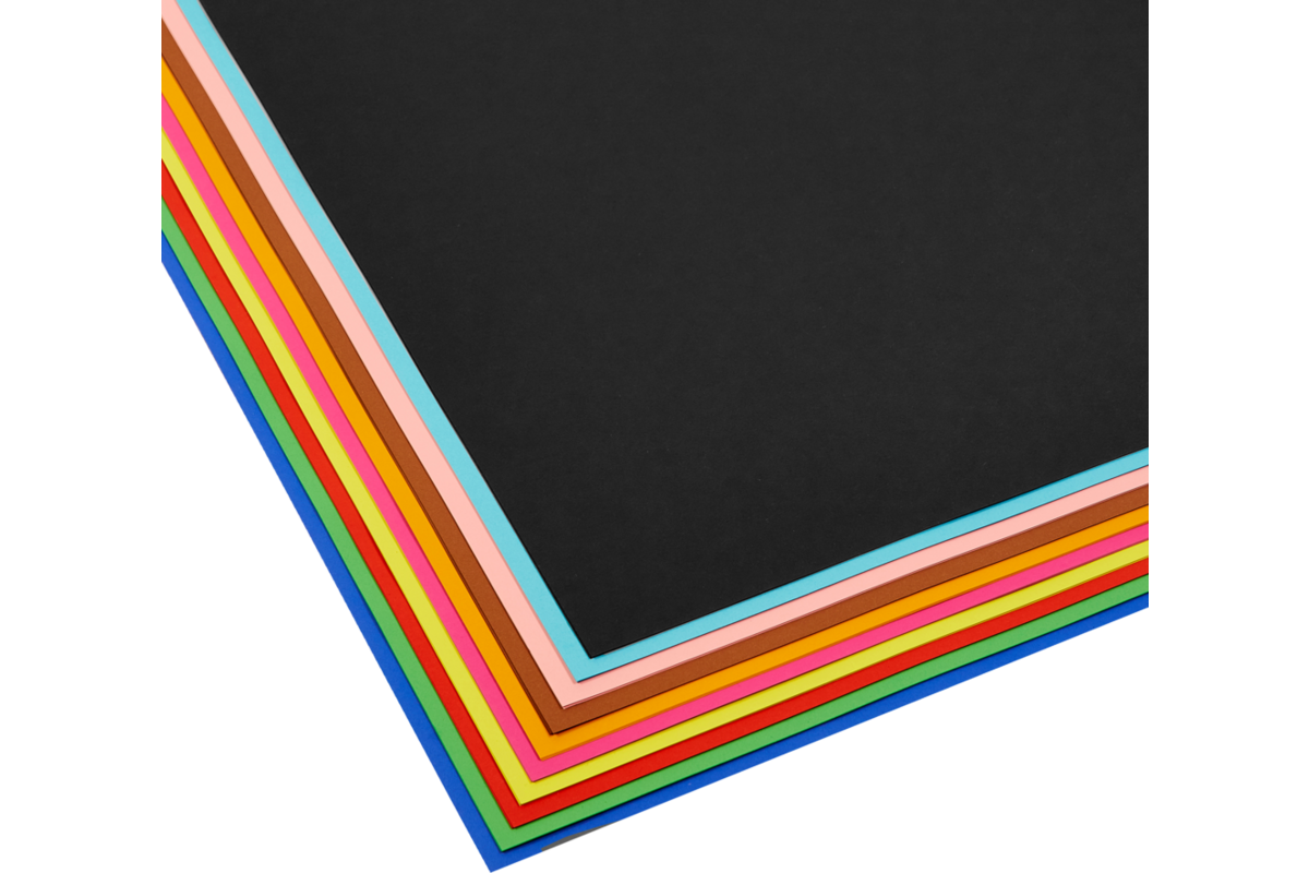 Handarbeidkarton 50 x 70 cm 100 vel 10 kleuren, 140 grs.