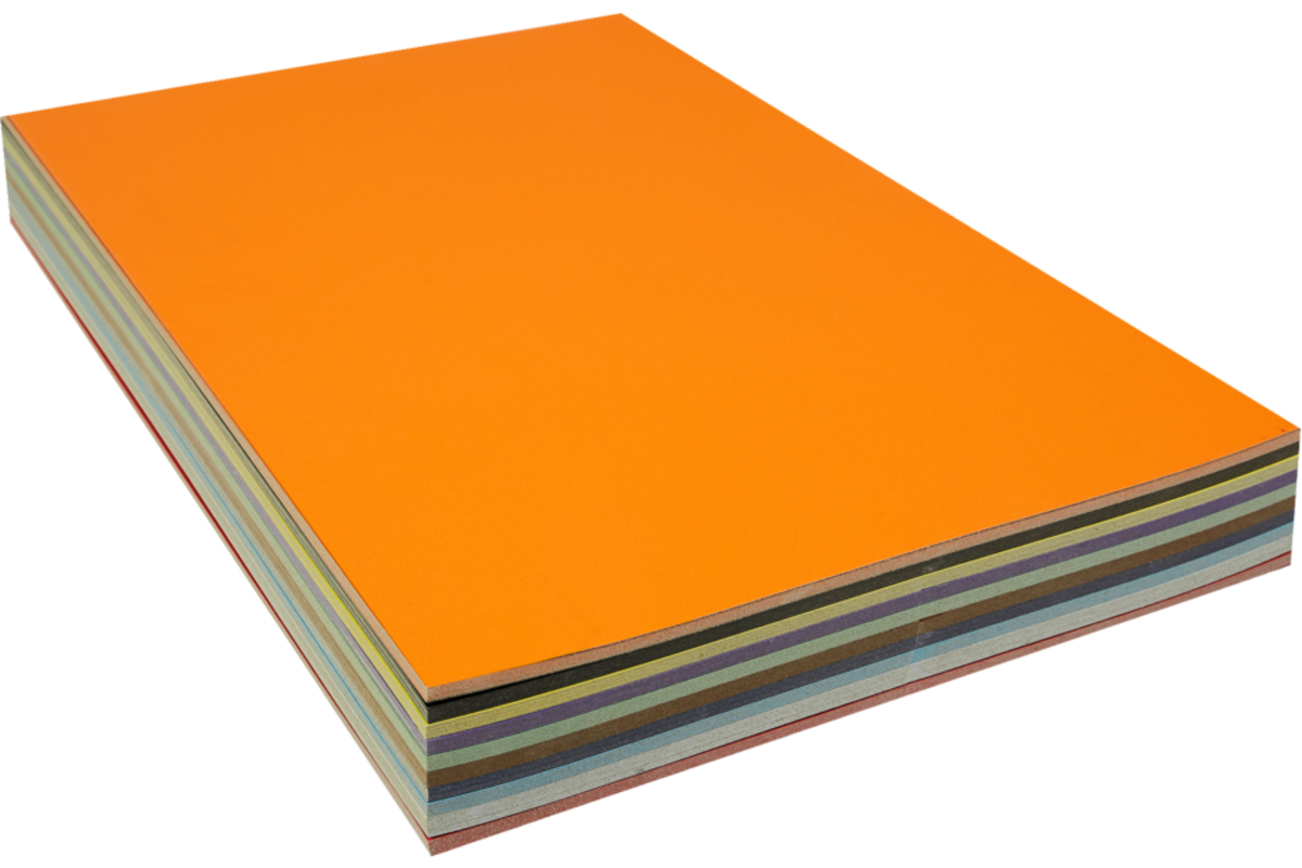 Knutselkarton 29 x 42 cm 100 vel 10 kleuren ass. 360 grs.