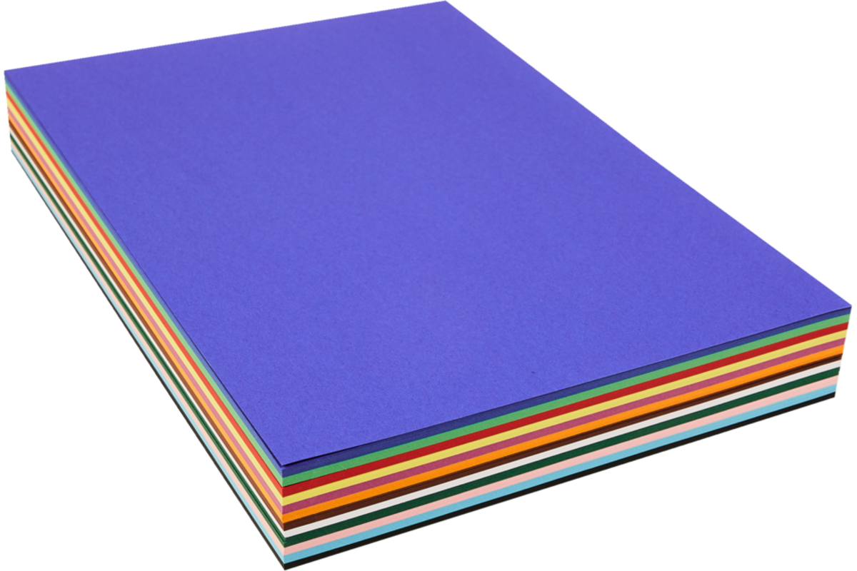 Dun Engels karton A4, 240 vel ass. 12 kleuren, 140 grs.