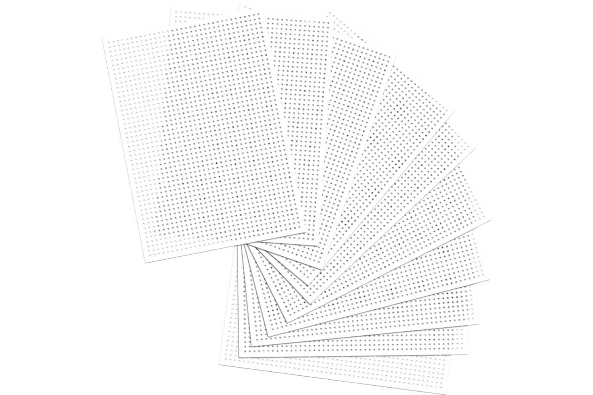 Borduurkarton 17,5 x 24,5 cm 40 vel wit