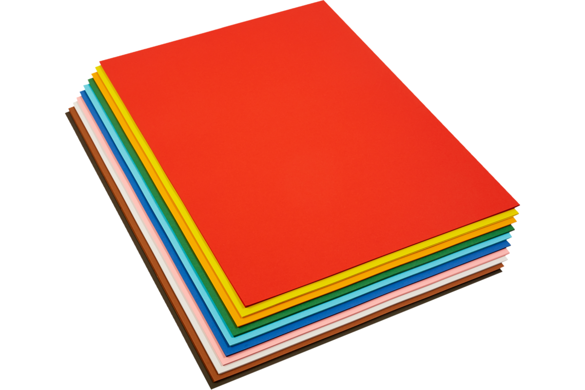 Engels karton 50 x 70 cm 100 vel 10 kleuren ass. 220 grs.