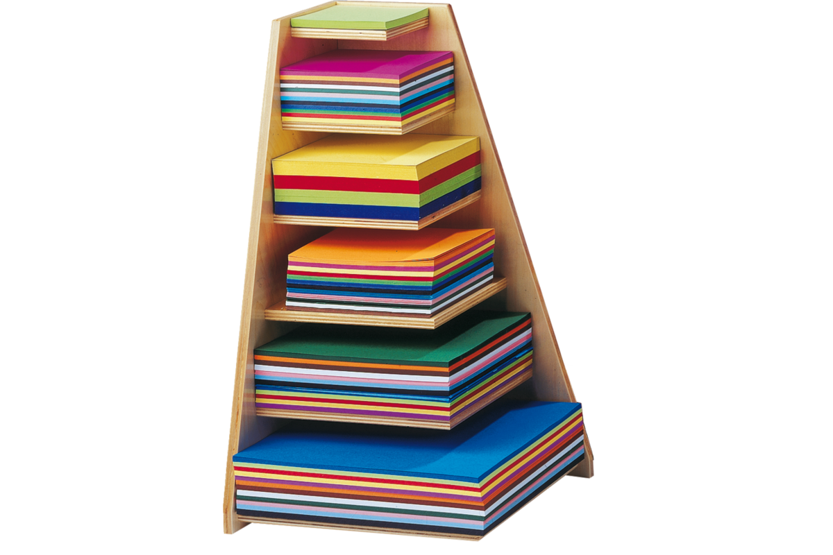 Vouwbladenstandaard maximaal 20 x 20 cm, hoogte 37 cm
