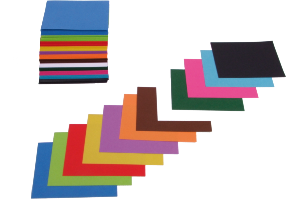 Vouwbladen 12 x 12 cm 60 grs 12-kleuren 480 vel