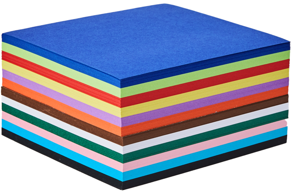 Vouwkartons 10 x 10 cm 120 grs 12-kleuren 480 vel