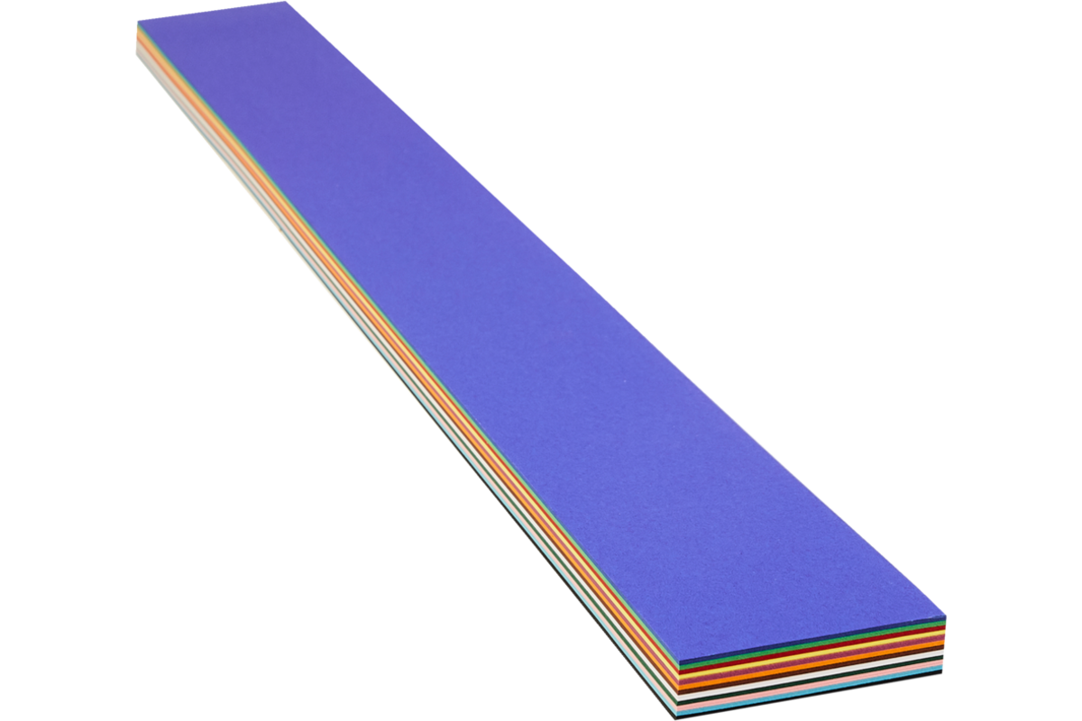 Hoedenstroken 68 x 7 cm 140 grs 12-kleuren 100 stroken