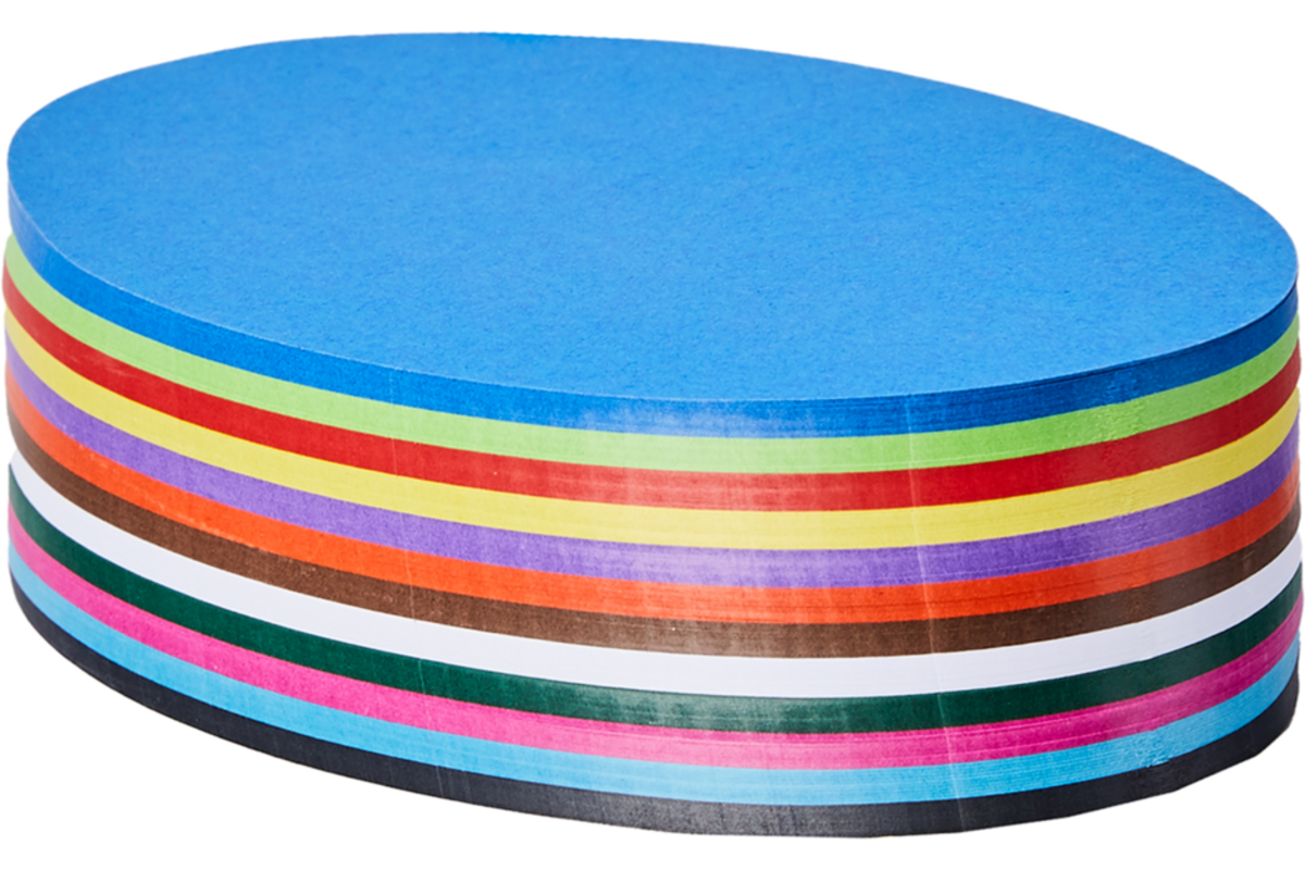 Vouwbladen ovaal 20 cm 60 grs 12-kleuren 480 vel