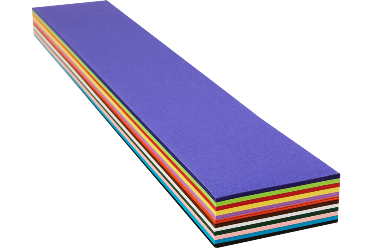 Hoedenstroken 68 x 10 cm 120 grs 12-kleuren 240 stroken