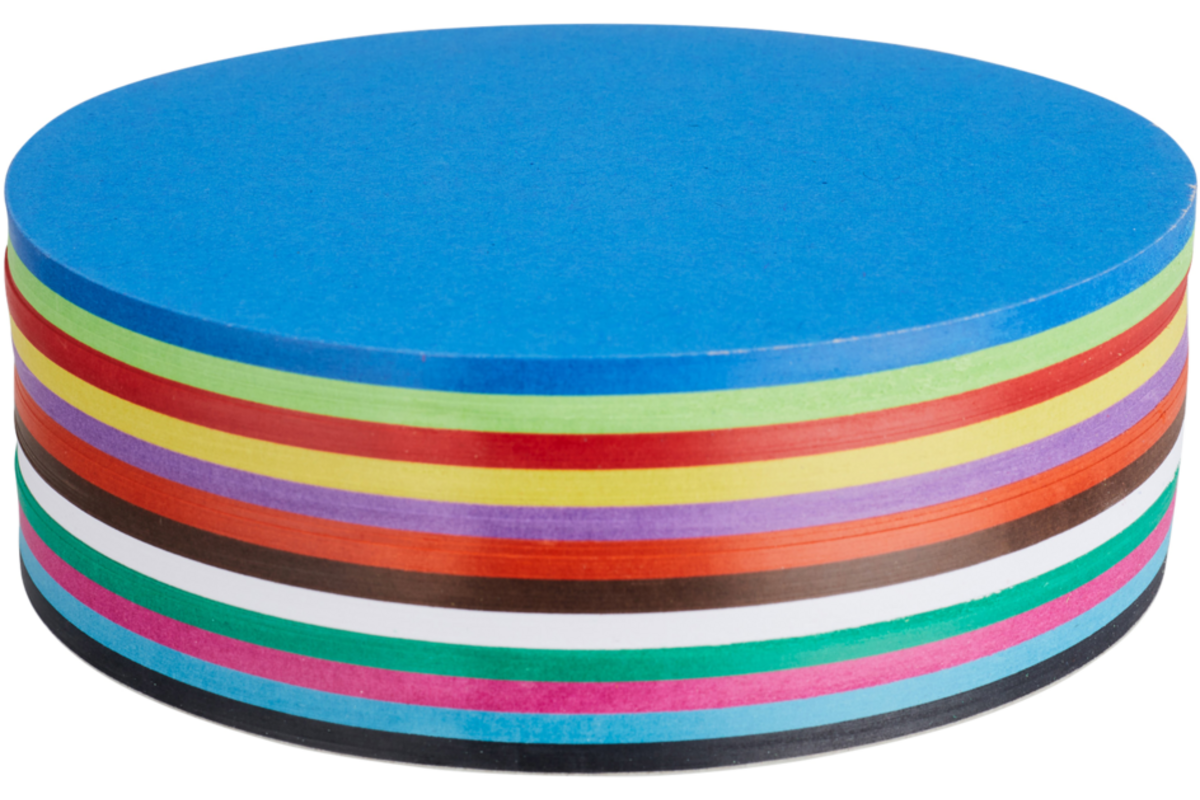 Vouwbladen rond 12 cm 60 grs 12-kleuren 480 vel