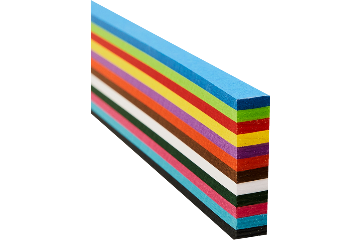 Vlechtstroken 50 x 1 cm 60 grs 12-kleuren 480 stroken