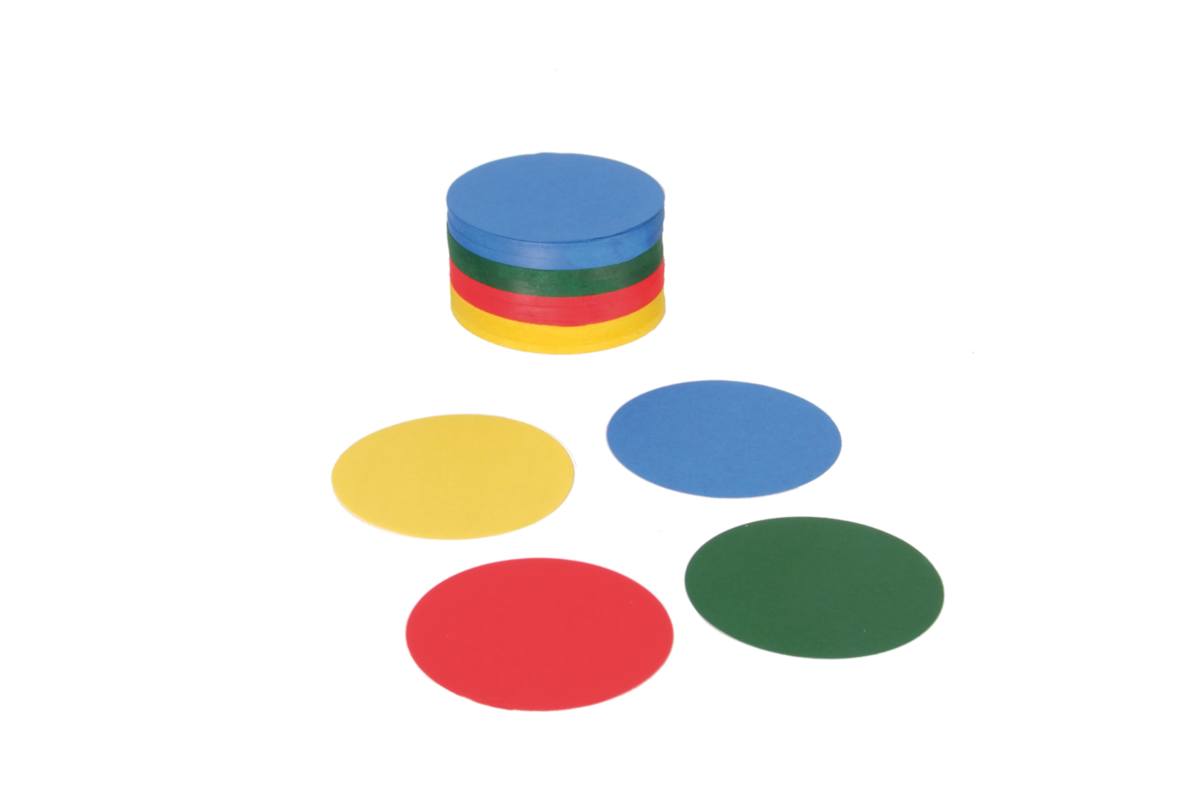 Vouwbladen rond 8 cm 60 grs 4-kleuren 480 vel
