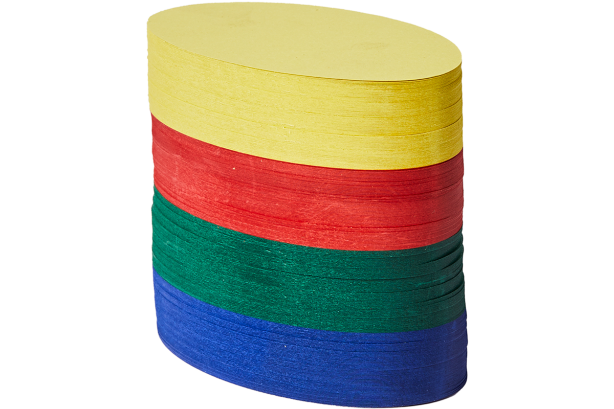 Vouwkartons ovaal 16 cm 120 g 4-kleuren 480 vel
