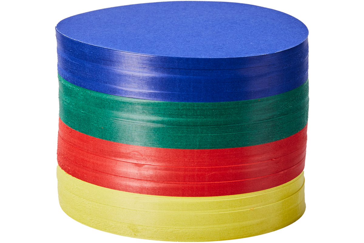 Vouwkartons rond 12 cm 120 grs 4-kleuren 480 vel