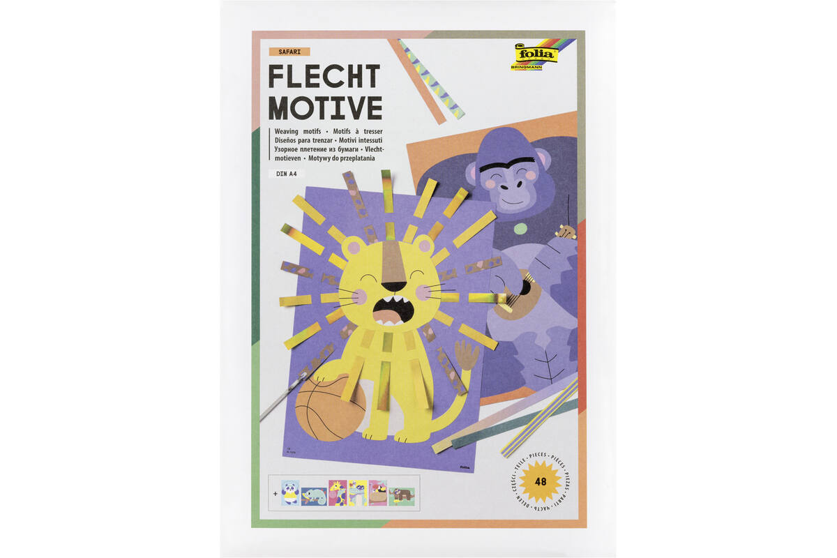 Vlechtmotieven safari 16 vel incl. 200 stroken
