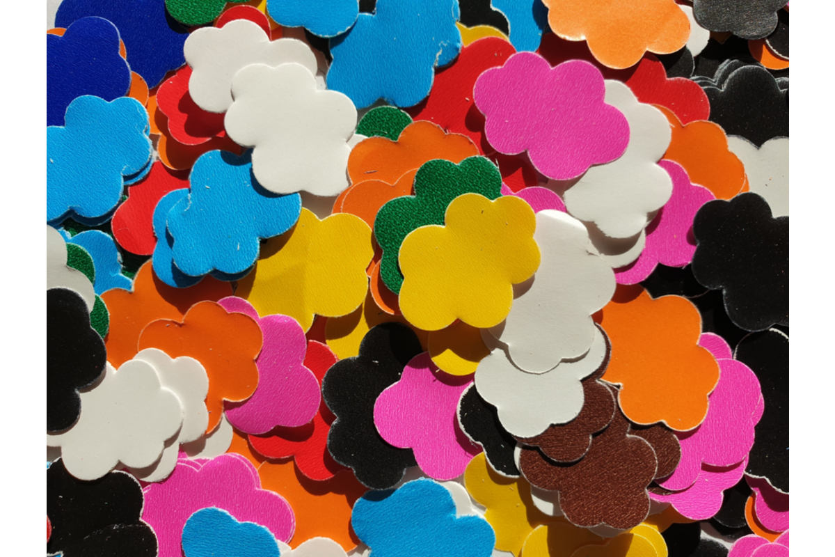 Plakfiguren wolk, 400 stuks