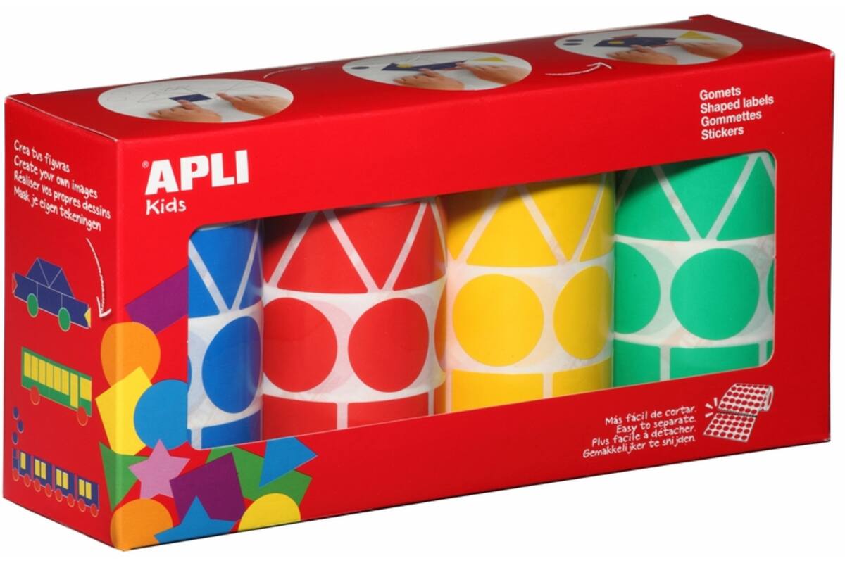 Plakfiguren zelfklevend XL assorti, 4 rol