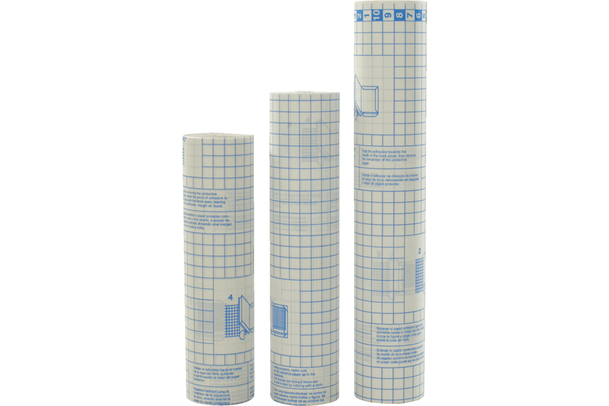 Kaftfolie 50 micron zelfklevend transparant 25 cm, 25 meter