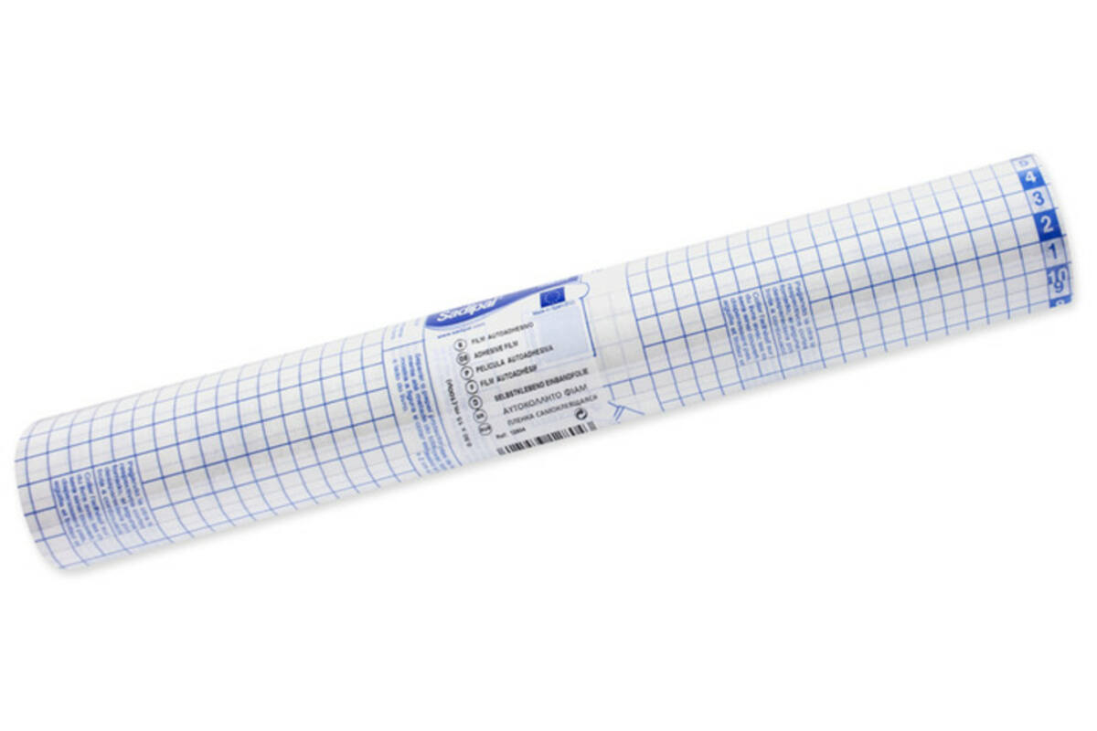 Kaftfolie 50 micron zelfklevend transparant 45 cm, 20 meter