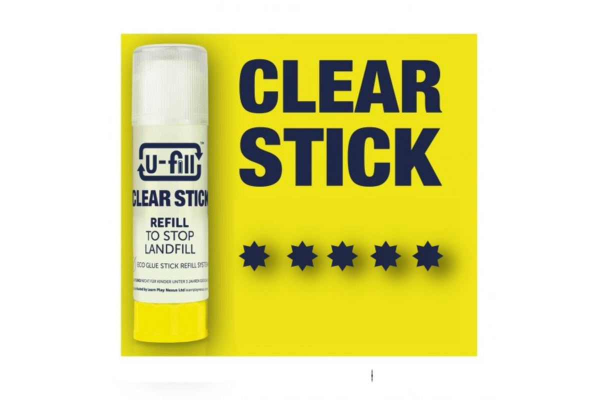 Plakstift Clear stick extra sterk 40 gram, navulbaar
