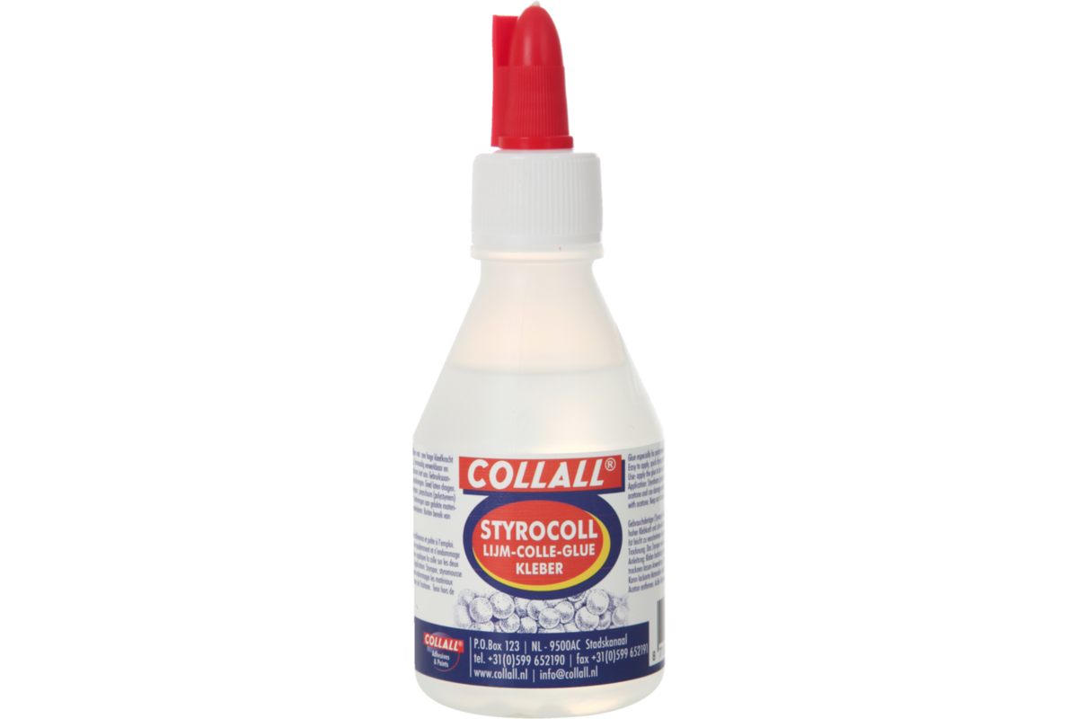 Styrocoll-lijm met oplosmiddel, 100 ml