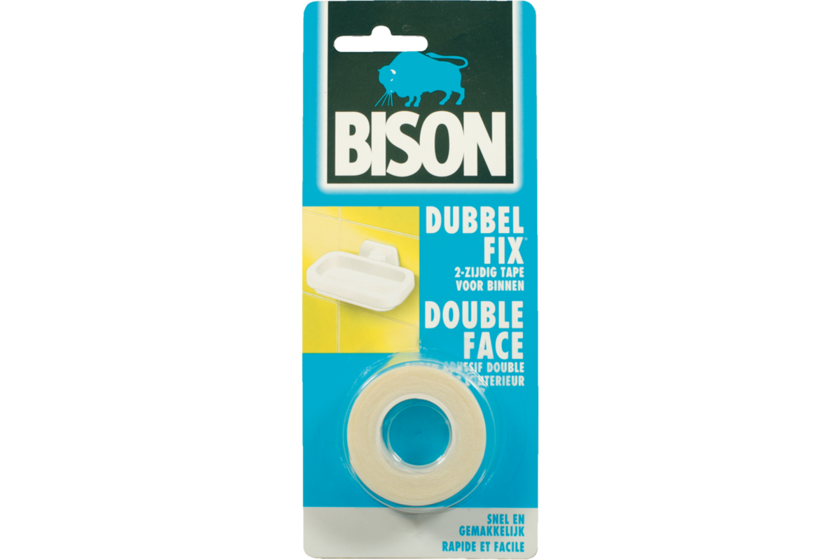 Bison dubbelfix 19 mm x 1,5 mtr
