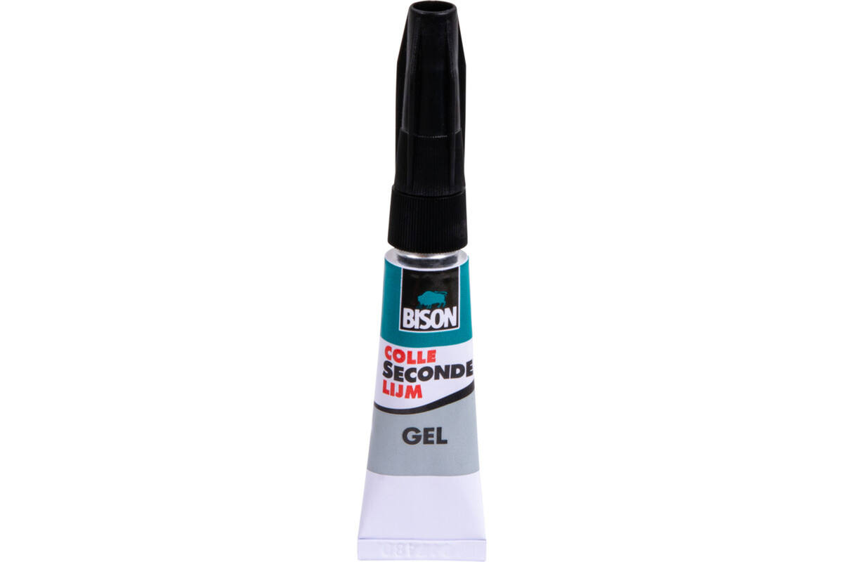 Bison superlijm extra gel met oplosmiddel, 3 gr.