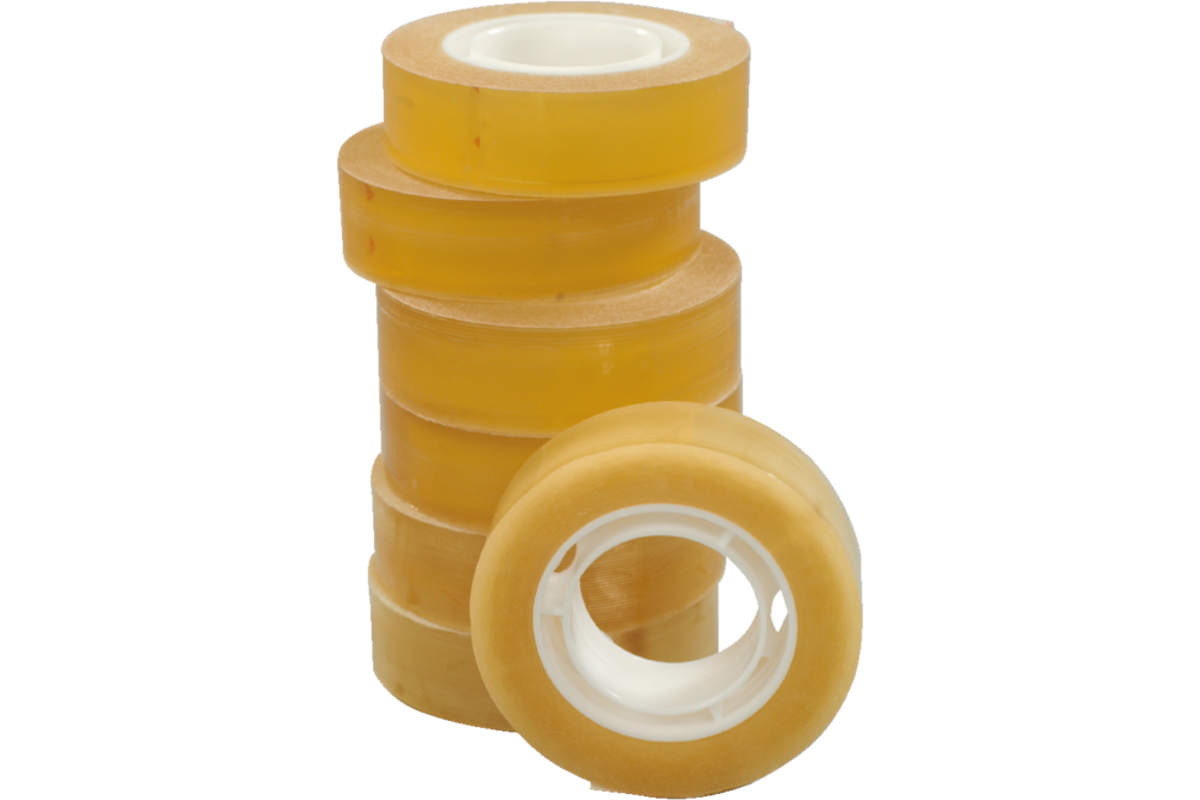 Plakband 15 mm x 33 meter transparant, 10 rol