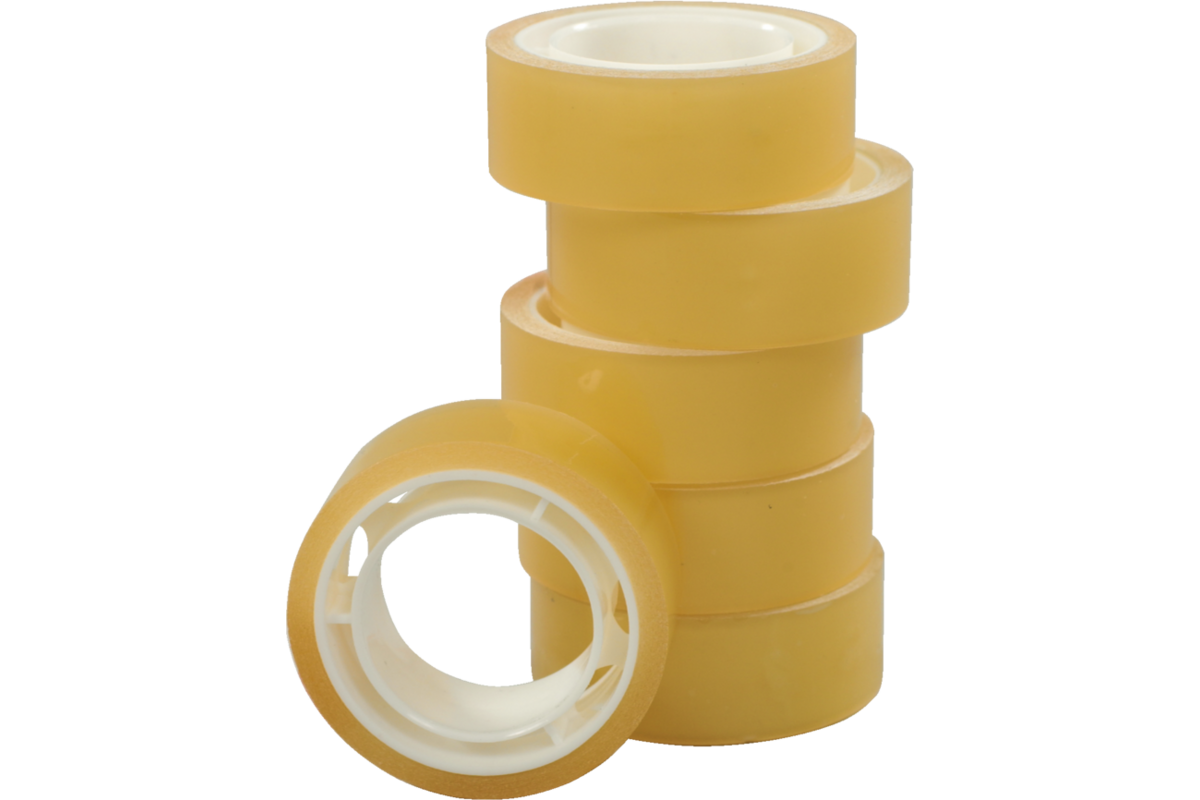 Plakband 15 mm x 10 meter transparant, 50 rol
