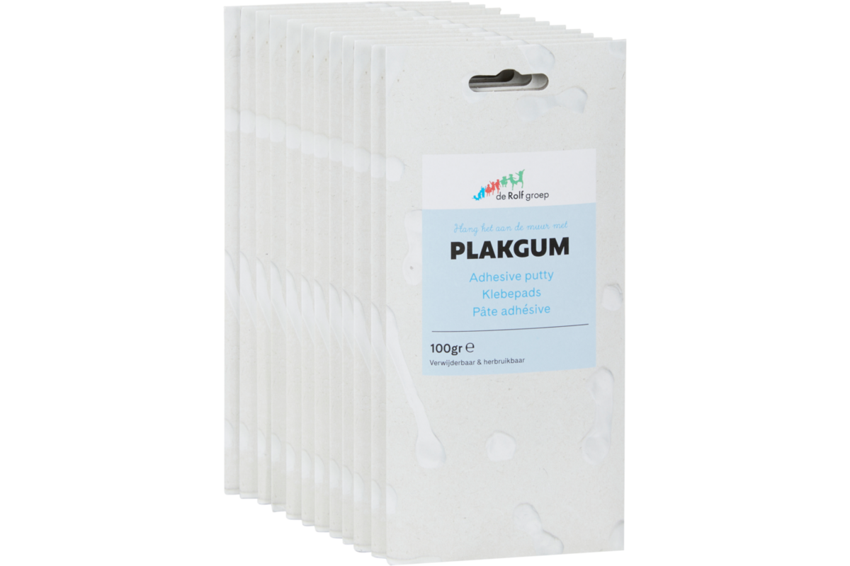 Plakgum 100 gram, 6 stuks