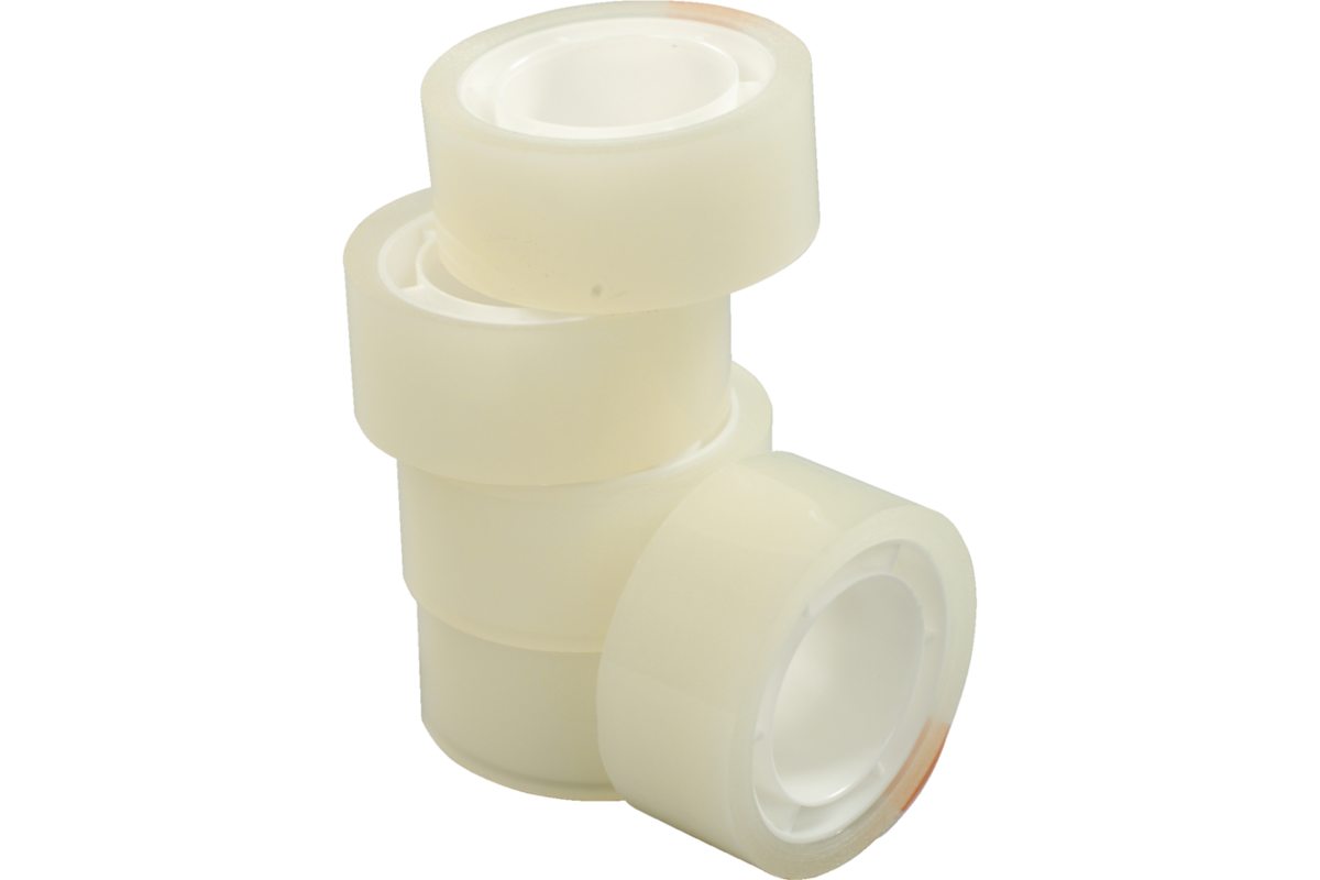 Plakband 19 mm x 10 meter transparant, 8 rol