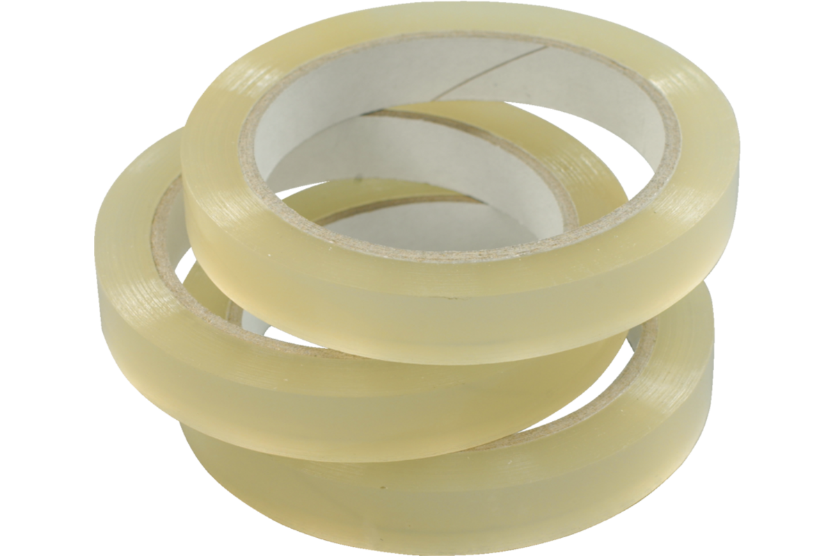 Plakband 19 mm x 66 meter transparant, 8 rol