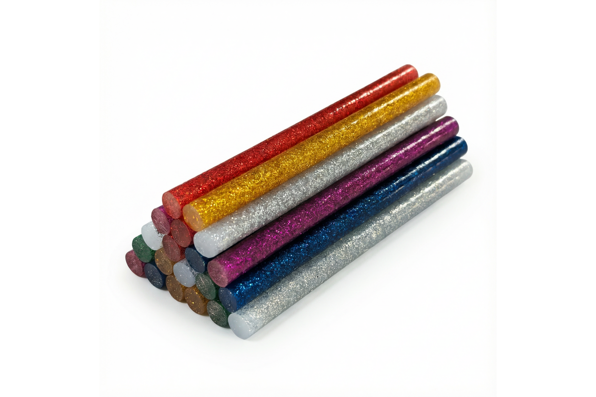 Lijmpatroon glitter 7 mm x 100 mm,  20 stuks