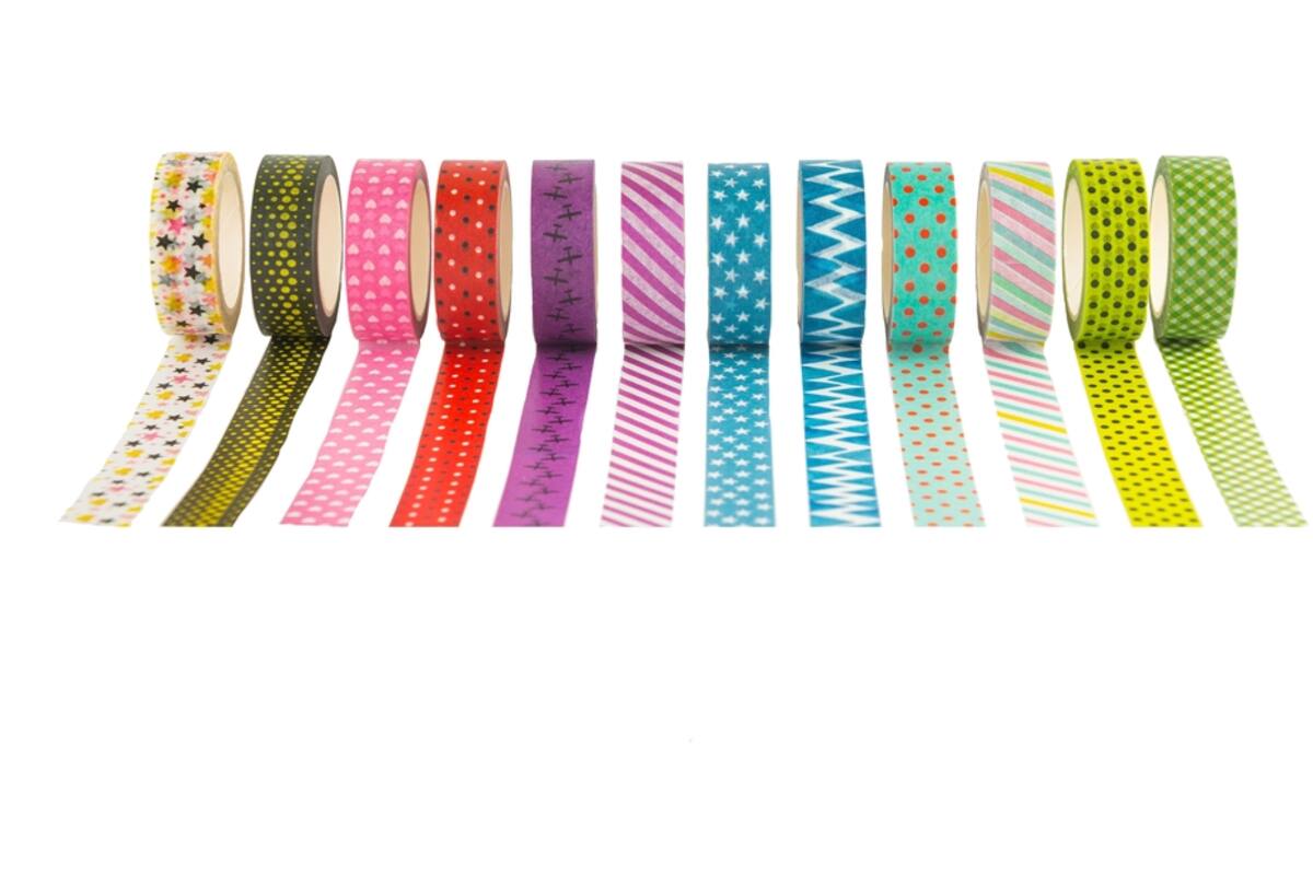 Washi Tape patronen 12 mm x 10 meter