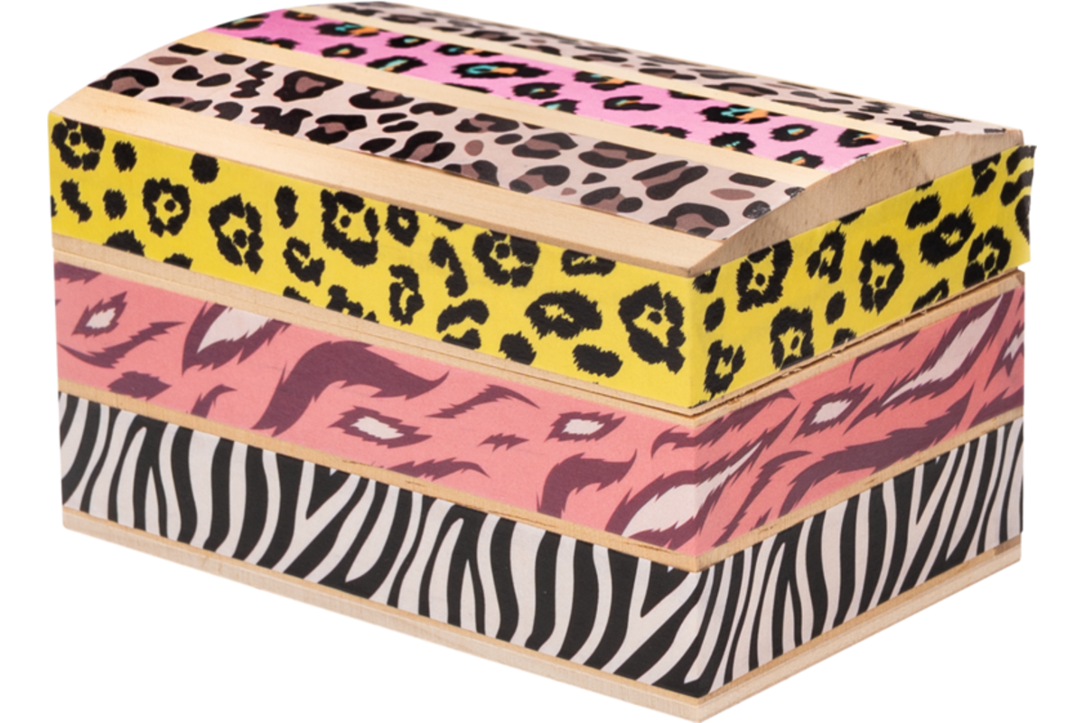 Washi Tape dierenpatronen 15 mm x 5 meter, 5 stuks