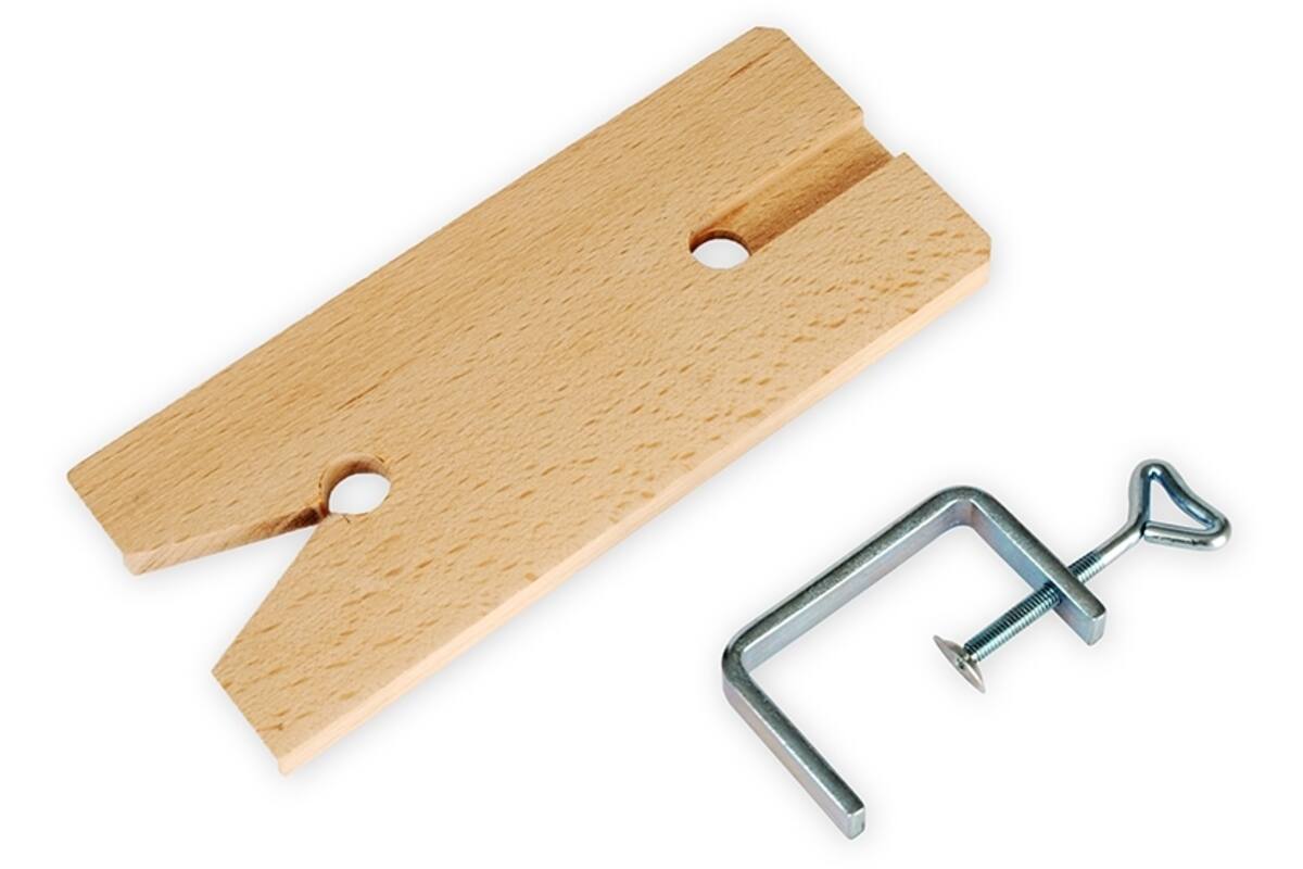 Figuurzaagplank met klem spanwijdte 7,5 cm, 22 x 8 cm