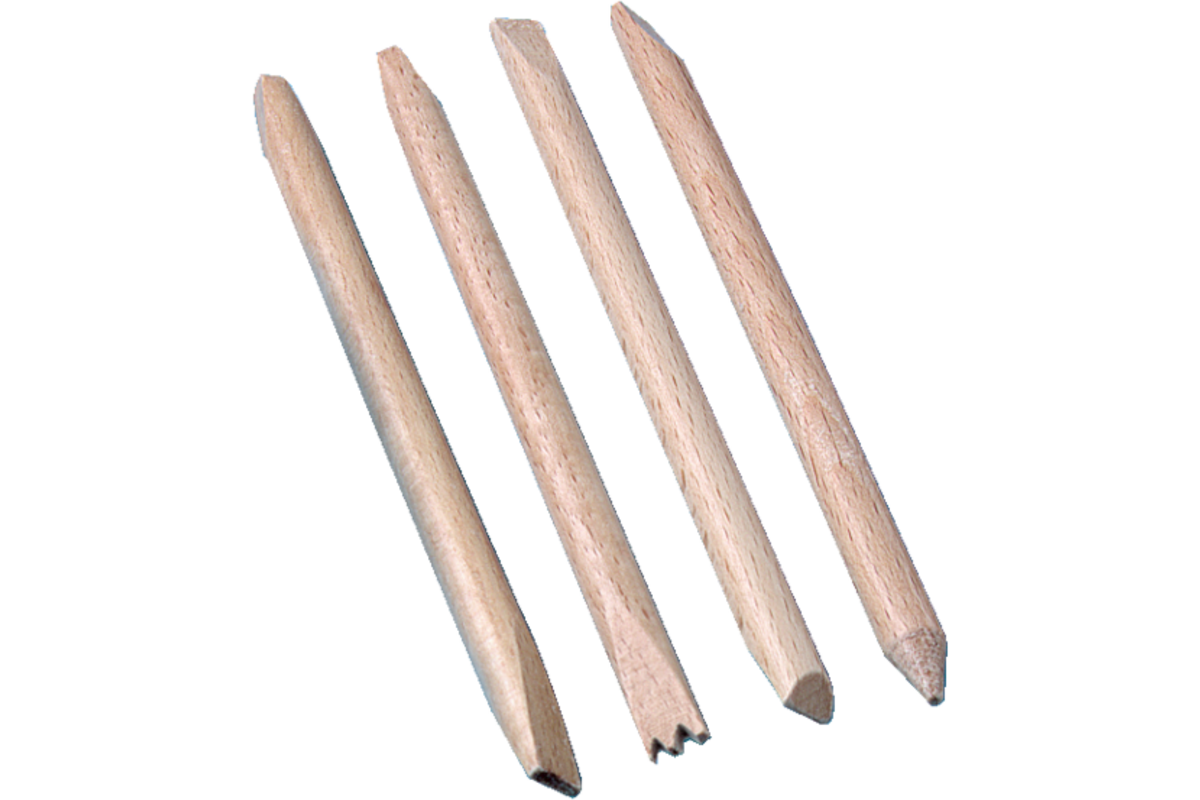 Boetseerhoutjes, 4 stuks ass.