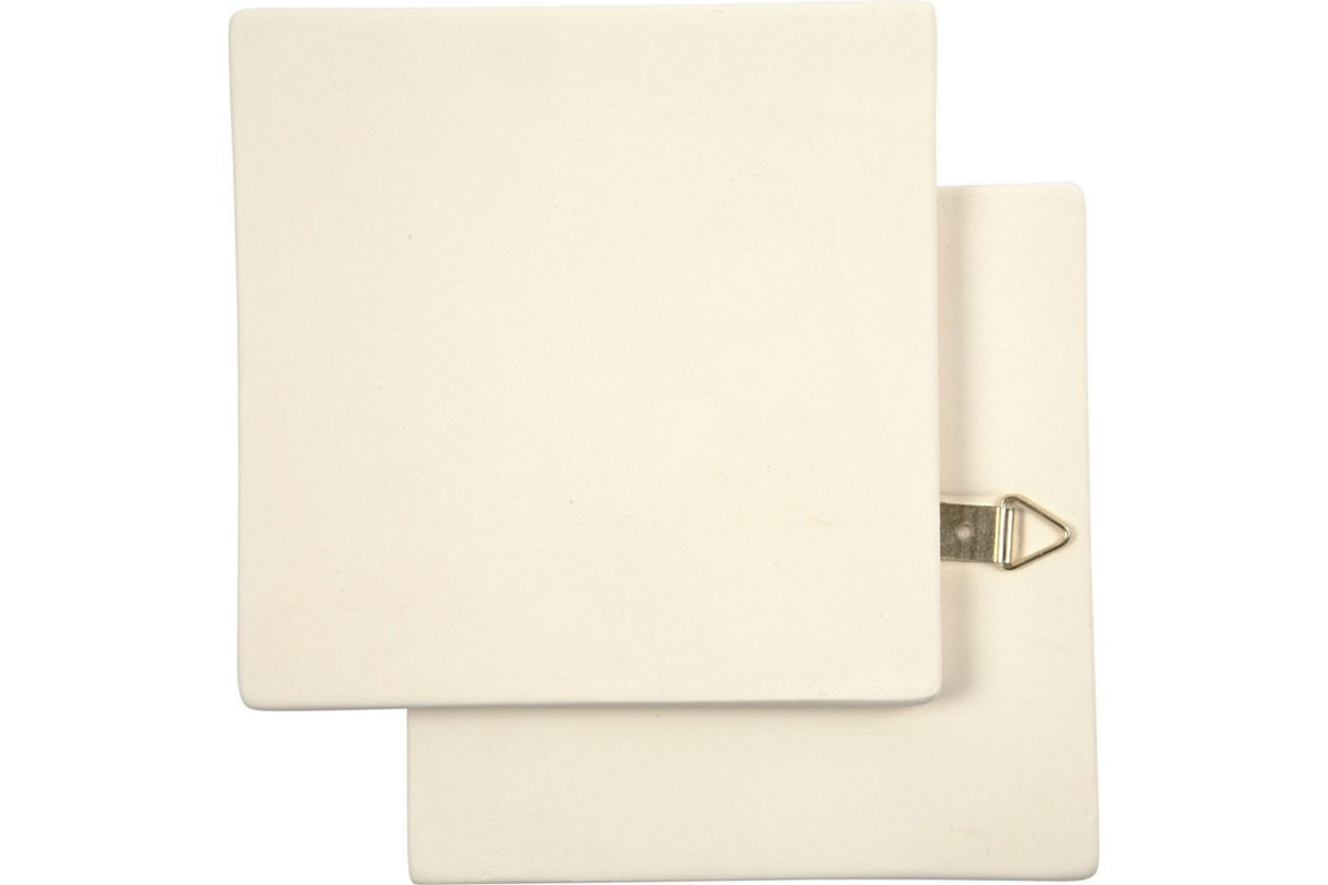 Tegel porselein 13 x 13 cm wit, 10 stuks