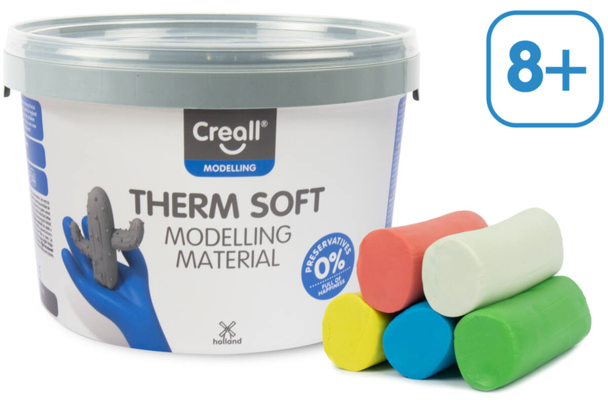 Klei Creall therm soft assorti 5 kleuren, 2 kg - vanaf 8 jaar