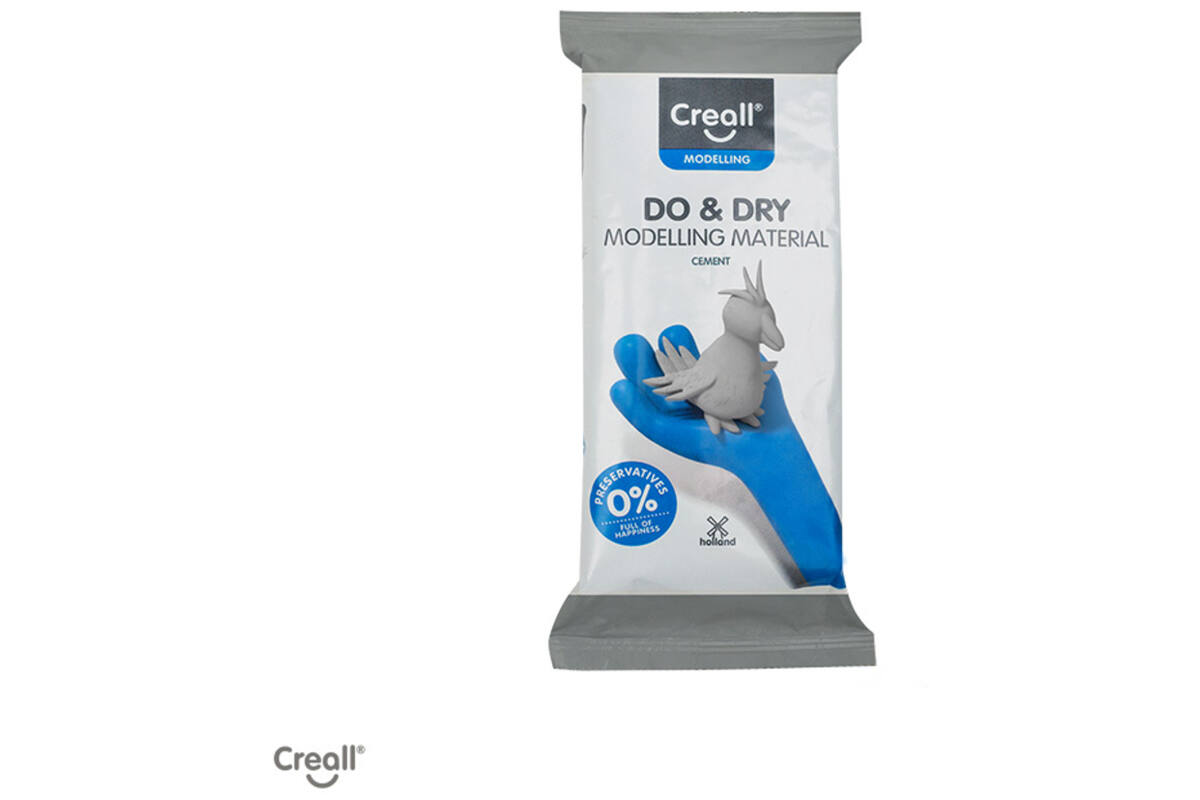 Klei zelfhardend Creall DO&DRY cement look, 500 gr.